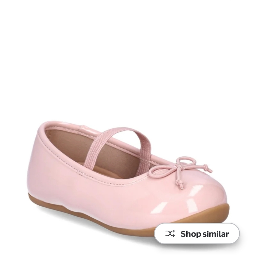 Wonder Nation Baby Girl Ballet Shoes with Bow